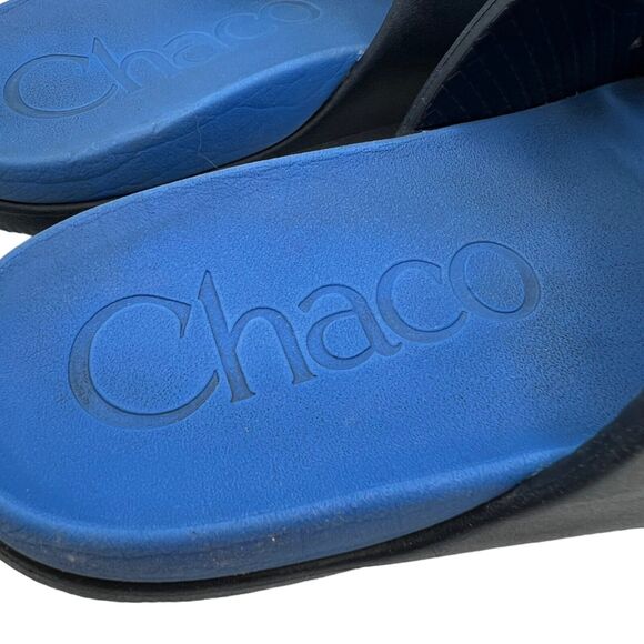 Chaco Sandals Kids Juniors 3 Blue Chillos Slides Slip On Z Straps Outdoor Beach - Picture 12 of 16